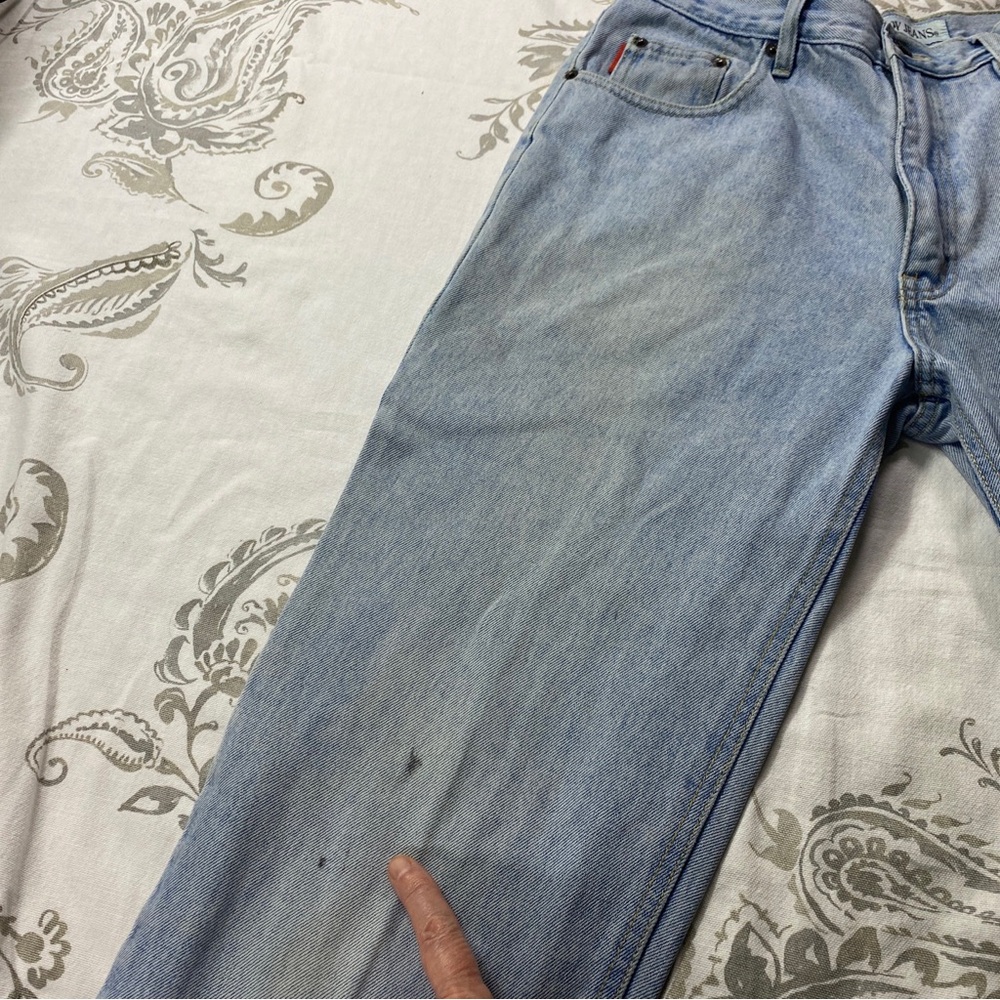Bugle Boy Vintage Relaxed Fit
Tapered Jeans Tag Sz‎ 32X32 Actual
31X27 - Picture 9 of 14